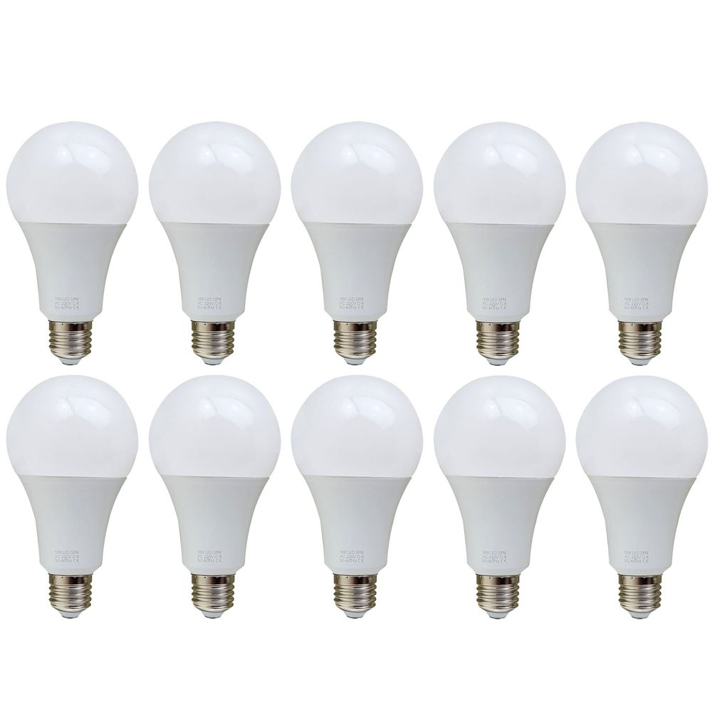 18W E27 Screw LED Light GLS bulbs, Energy Saving Edison  Cool White 6000K non dimmable lights