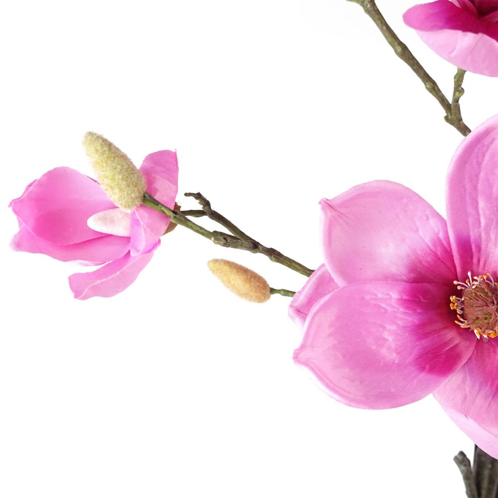 Premium 110cm Pink Magnolia Artificial Tree | Silk Flowers | Fully Wired Stems | Designed for Spaces | Decorative Planter Sold Separately