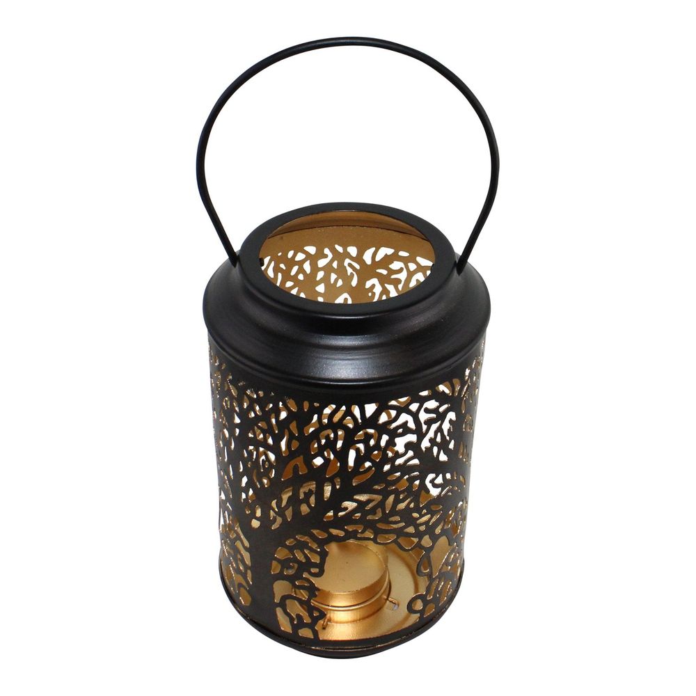 Stylish Black Tree Design Candle Lantern - Premium Quality Iron - Perfect for Any Occasion!