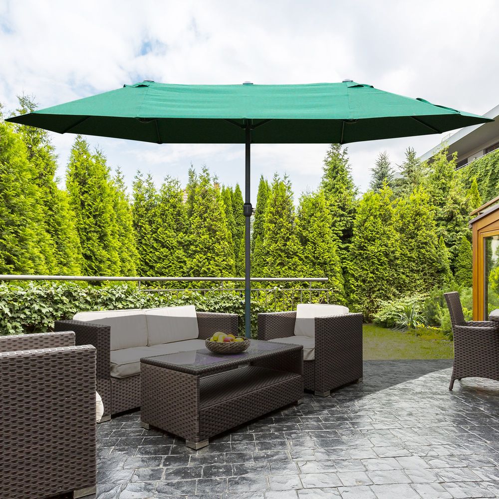 4.6m Garden Parasol Double-Sided Sun Umbrella Market Shelter Canopy
