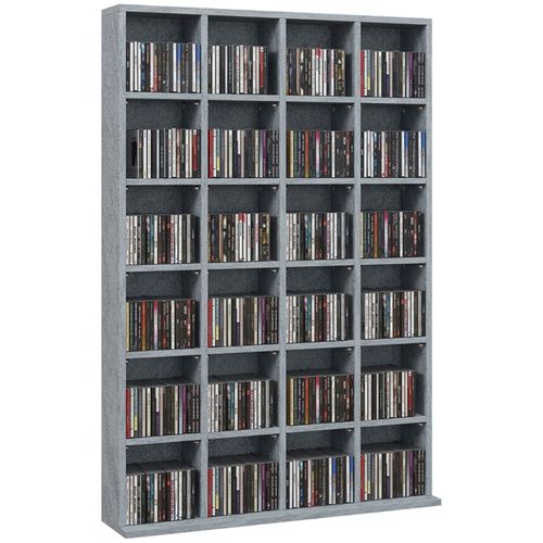 Bookcase Storage Cabinet for up to 480 CDs / 312 DVDs/Blu-rays 89W x 20D x 130.5Hcm