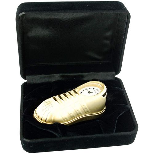 Miniature Clock Goldtone Plated Sneaker/Trainer Solid Brass IMP1060 - CLEARANCE NEEDS RE-BATTERY