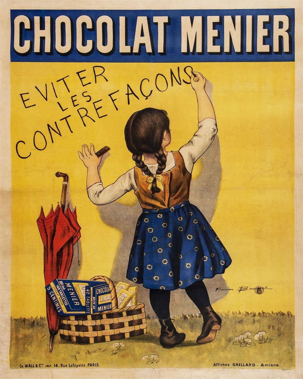 Retro Chocolate Menier Metal Sign - Vintage Advertising - UK Made