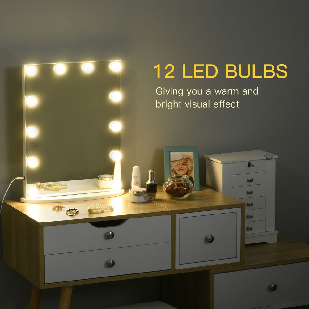 Hollywood Makeup Mirror with Led Light Dimmer Cosmetic Beauty Stage