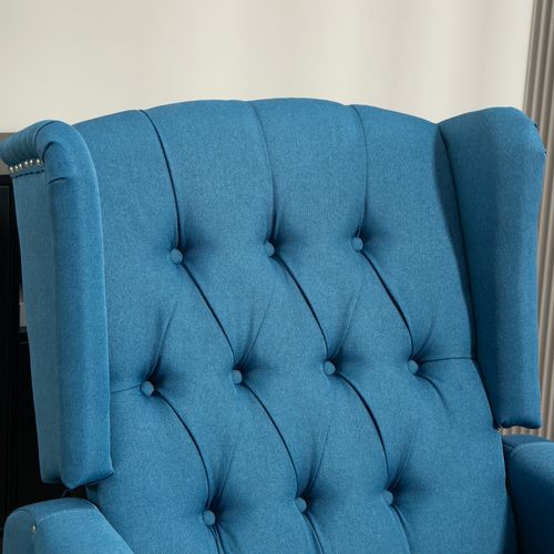 HOMCOM Manual Reclining Armchair Recliner with Footrest