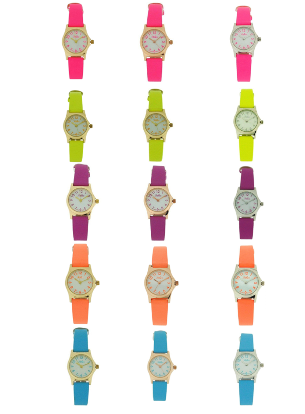 Reflex Girls Ladies White Dial Leather Strap Watch 1013 - Multiple Colors - High Quality