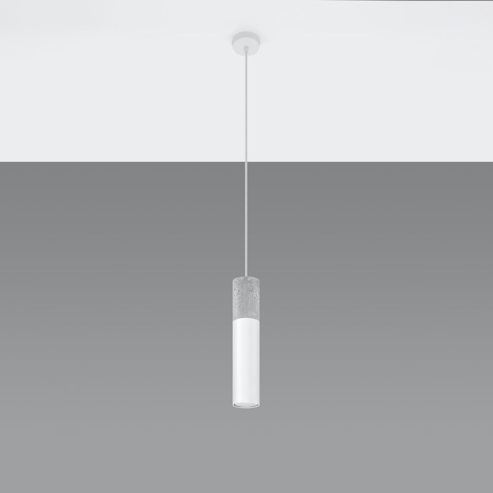 Modern Pendant Lamp: Steel & Concrete Design - High Quality GU10