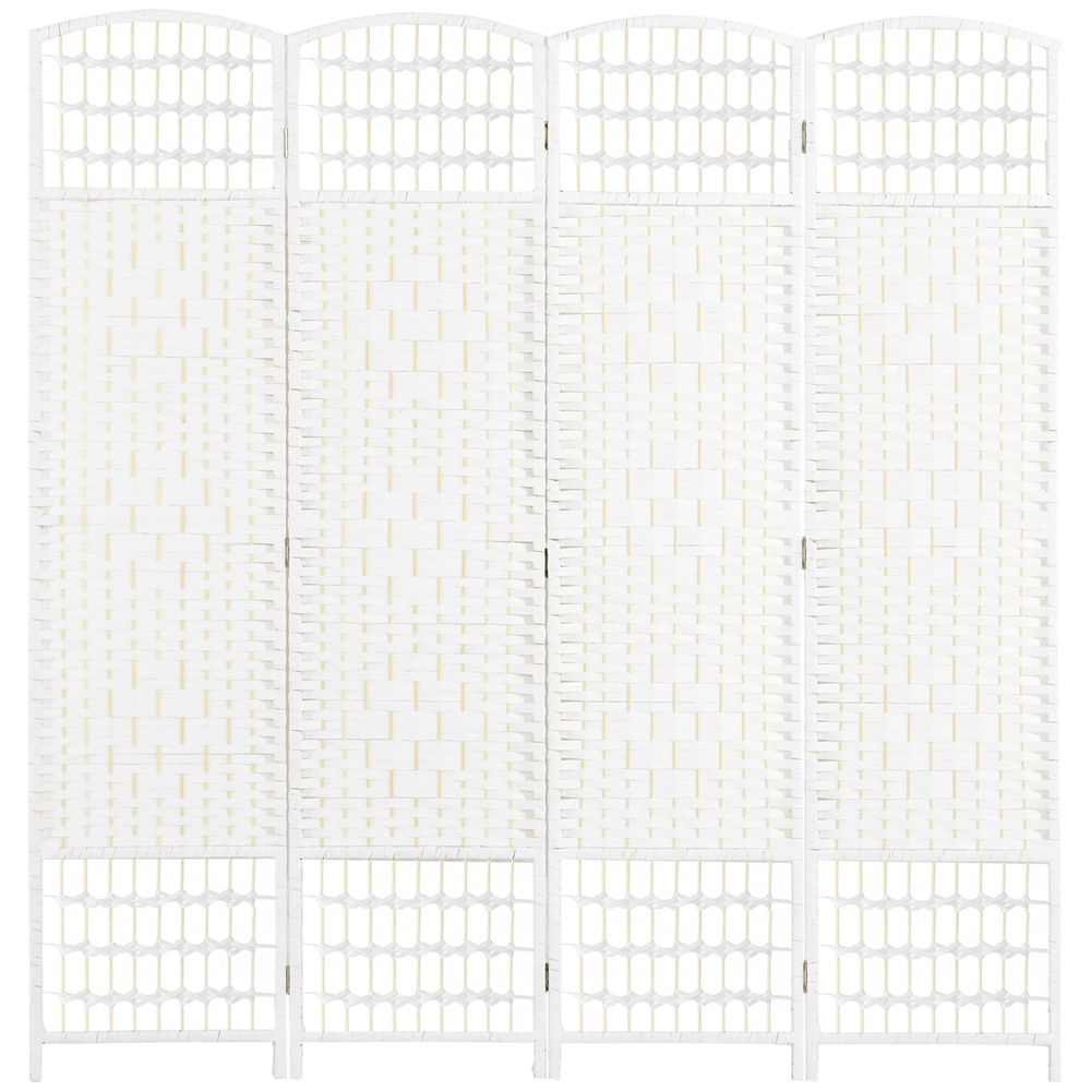Premium HOMCOM Folding Room Divider - Stylish 4 Panel Privacy Screen, 170cm, White