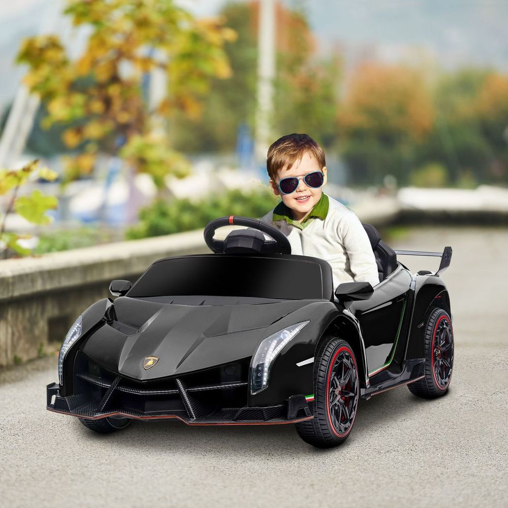 HOMCOM Lamborghini Veneno Licensed Electric Ride-on Car with Remote- Black