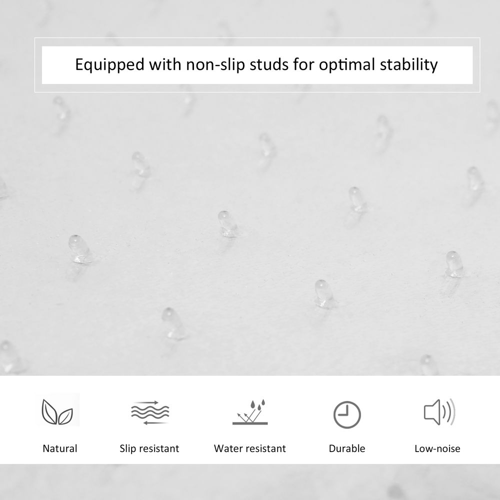 HOMCOM Office Carpet Protector Chair Mat Clear Spike Non Slip Studs Frosted Lipped