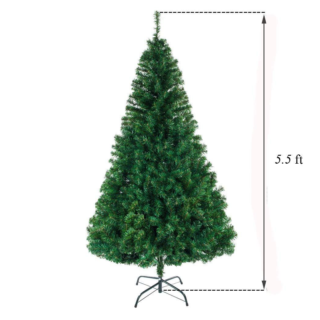5.5ft 850 Branch Christmas Tree PVC Artificial