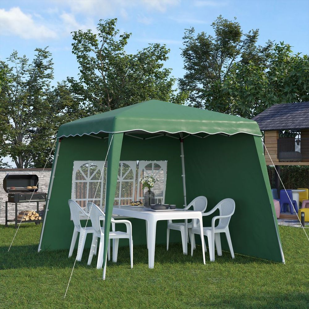 Premium 2.4 x 2.4m UV50+ Green Gazebo Tent: Carry Bag & Easy Set-Up
