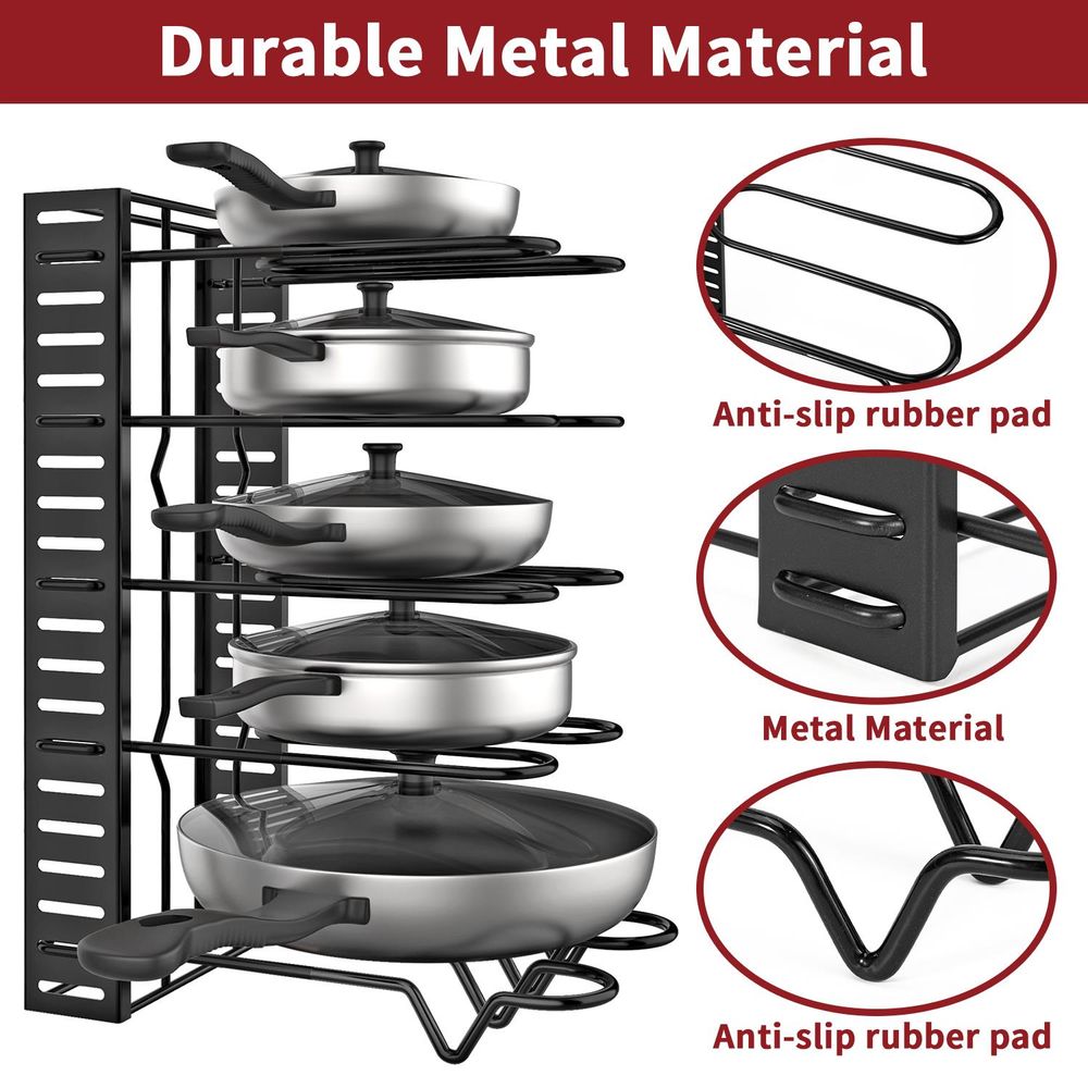 Space-Saving Pan Rack | Keep Cookware Organized