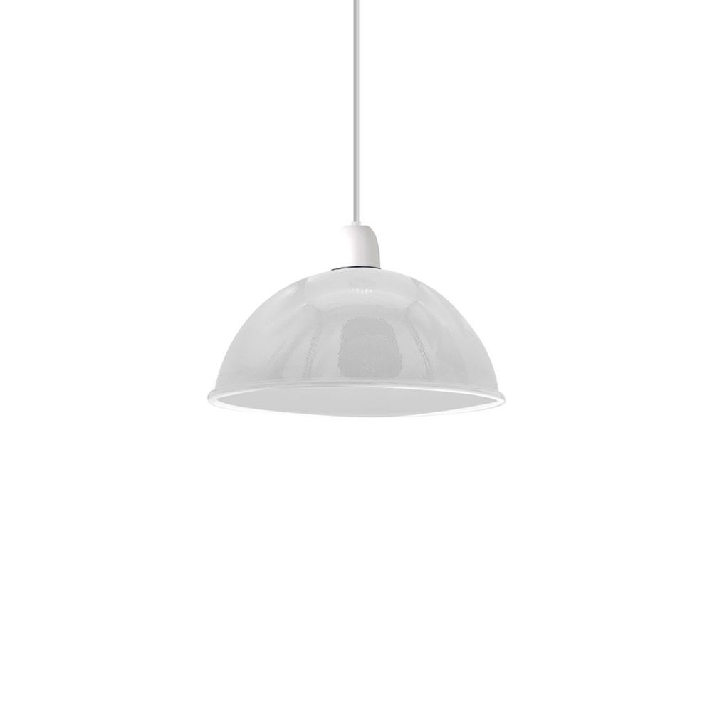 Vintage White  Industrial Easy Fit Dome Shaped Lamp Shade Ceiling, Pendant, Wall Light Metal E27 Light Fitting 60W