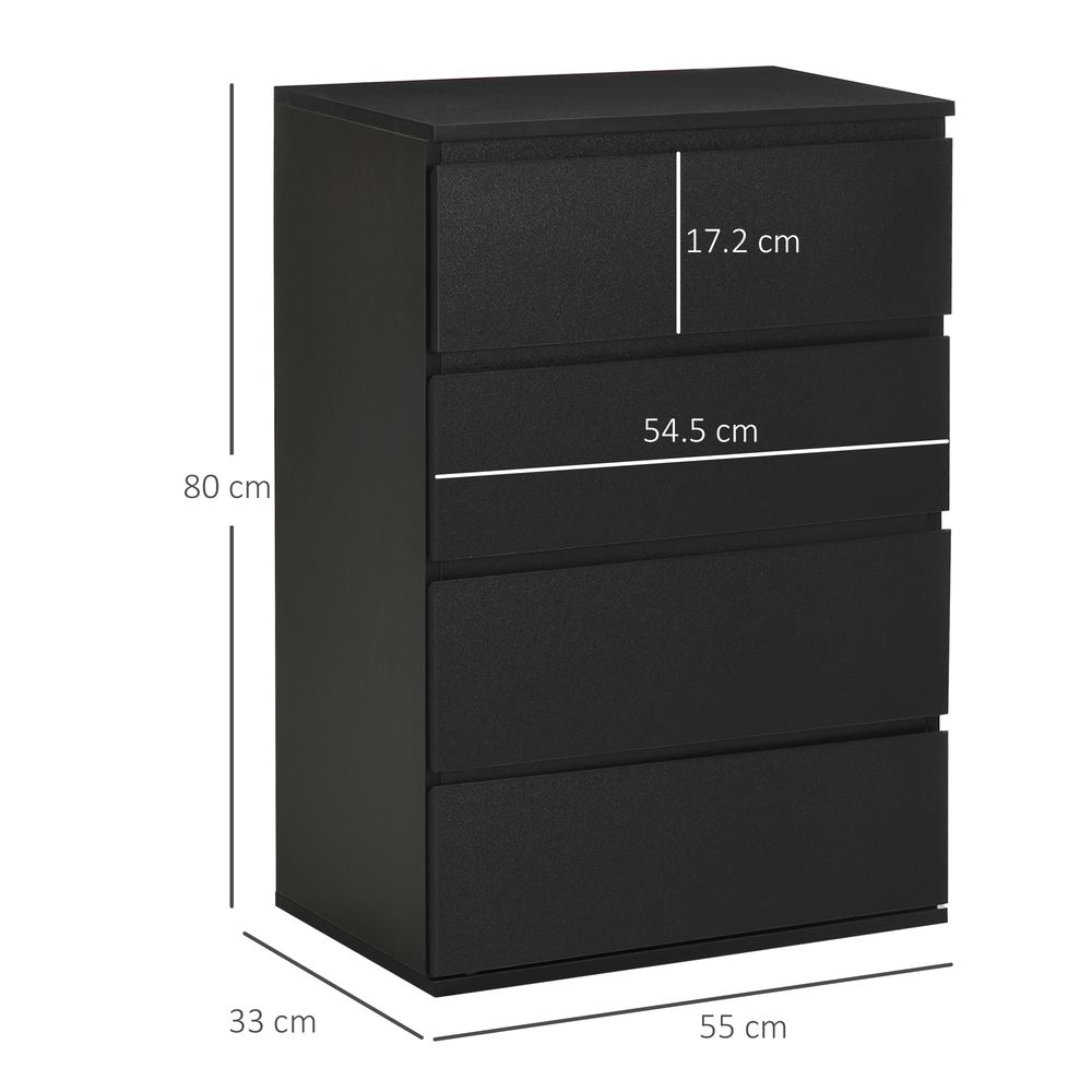 HOMCOM Bedroom Chest of Drawers, 4 Drawers Dresser, Drawer Unit