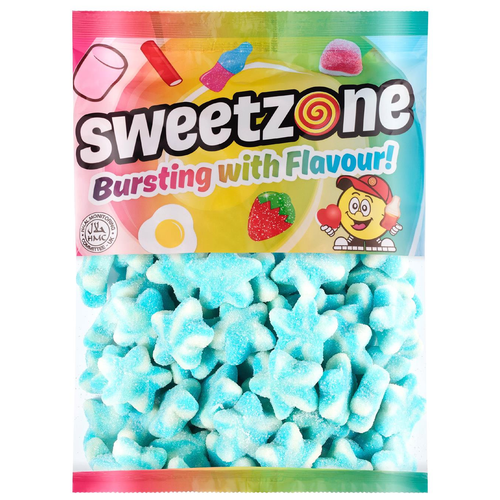 Fizzy Blue & White Stars 1kg Bag Sweets