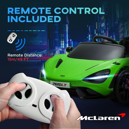 AIYAPLAY McLaren 765LT Licensed 12V Kids Ride on Car w/ MP3 Music