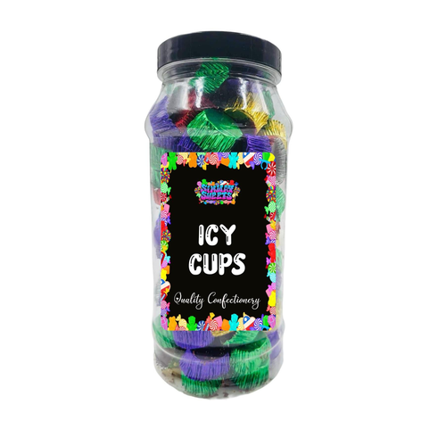 Milk Chocolate Icy Cups Retro Sweets Gift Jar - 415g