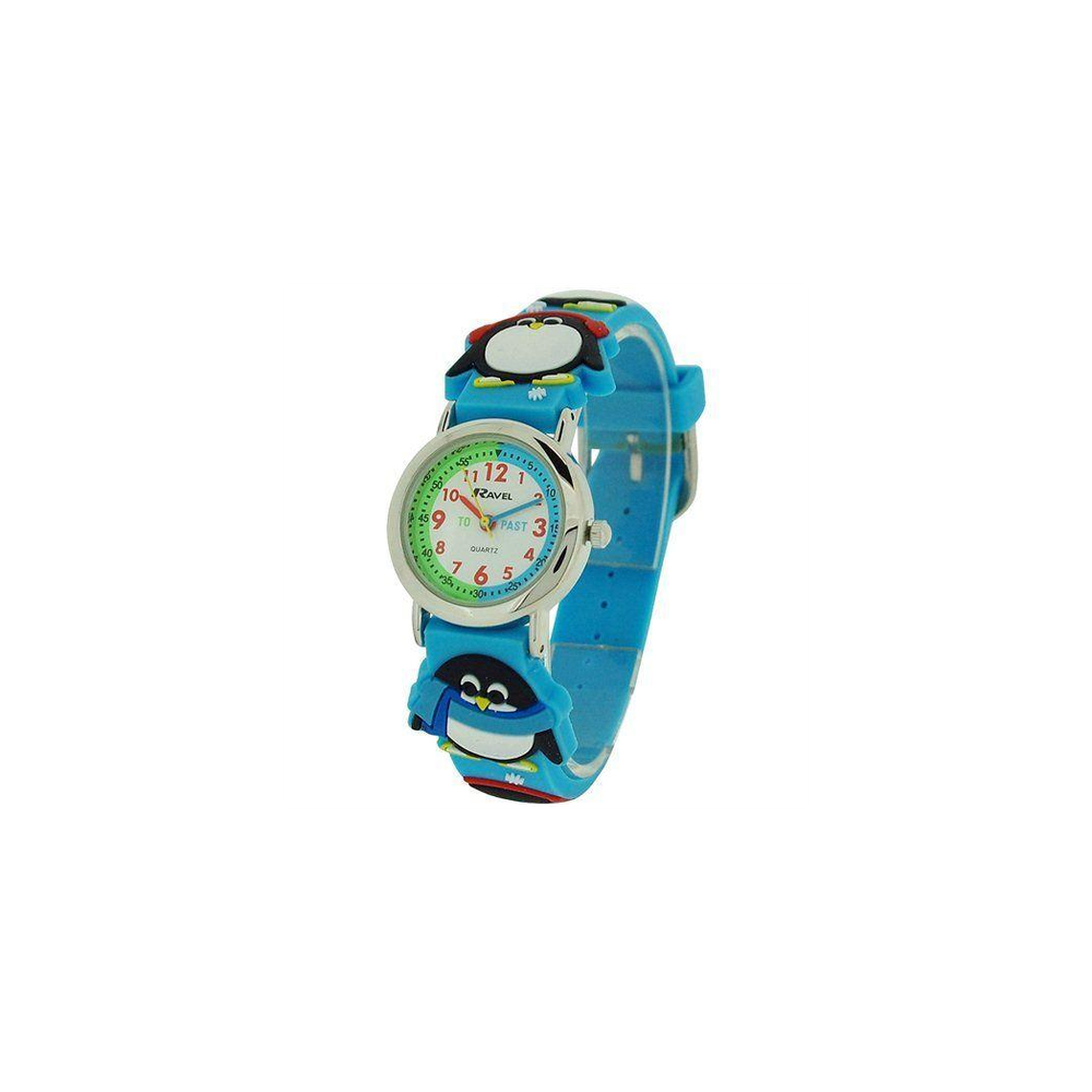 Ravel Children 3D Cartoon Time Teacher Watch - Penguin Design