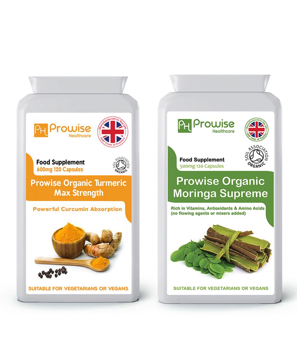 Premium Organic Turmeric + Moringa Supplements