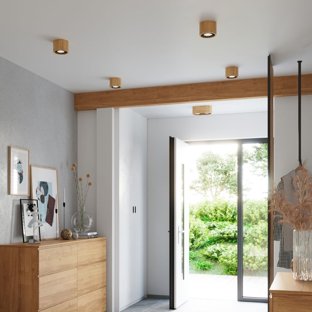 Scandi Design Wood Ceiling Lamp - Basic Series, GU10