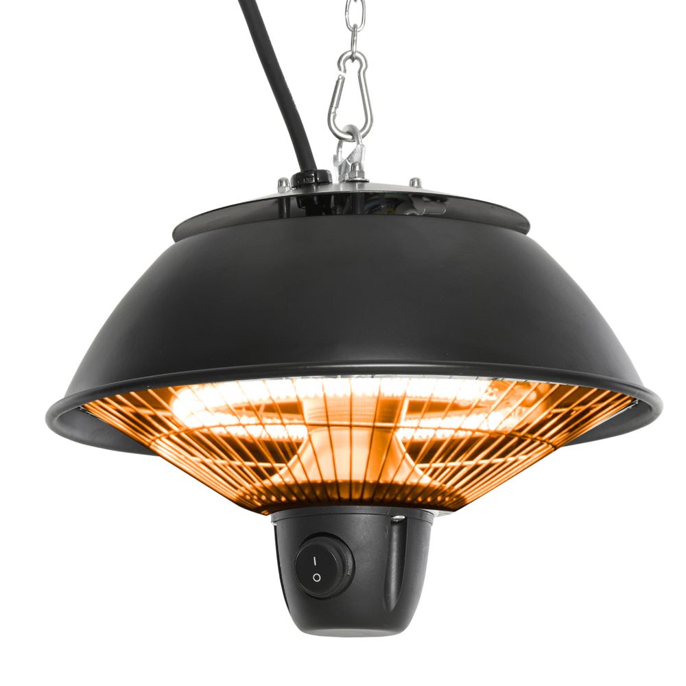 Outsunny 600W Patio Ceiling Electric Heater - Black