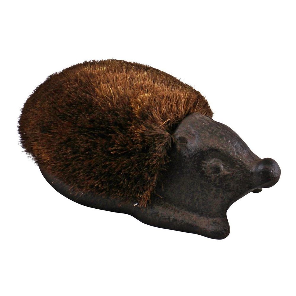 Premium Cast Iron Hedgehog Boot Brush - Durable & Weather Resistant - Keep Your Floors Clean