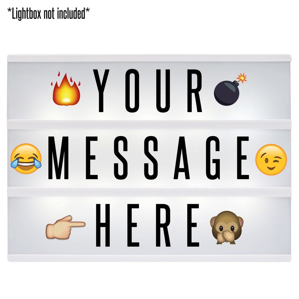 85pc Emoji Booster Pack | A4 Lightbox Accessories | Pukkr