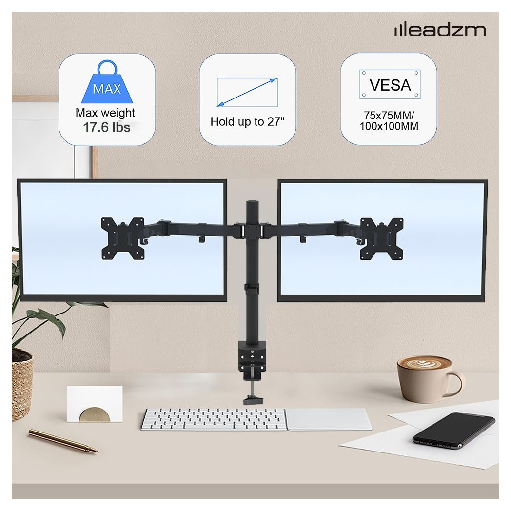 13-27 Inch Double Pendulum Large Base TV Stand TSNS-03 Bearing 8Kg/Vese100*100/90° tilt/360° rotation
