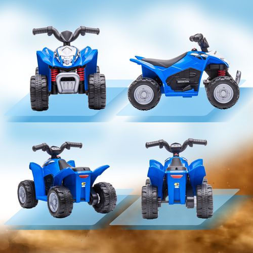 AIYAPLAY Honda Licensed Kids Electric Quad Bike 6V ATV 1.5-3 Years Blue