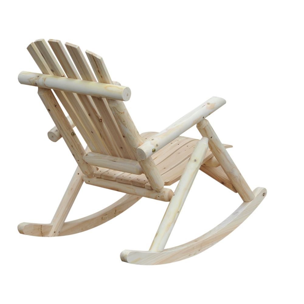 Premium Cedar Wood Rocking Armchair, 96Lx66Wx98H cm