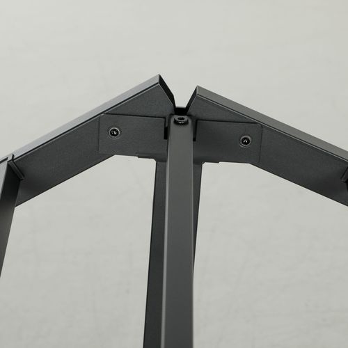 HOMCOM Single Bed Frame with Headboard, No Box Spring Needed