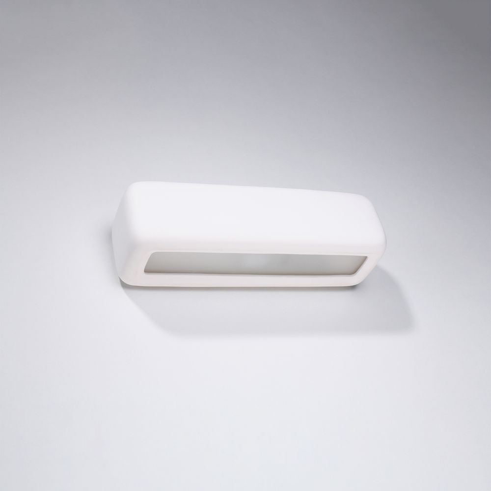 Subani Ceramic White 1 Light Classic Wall Light - E27 Socket, Futuristic Design