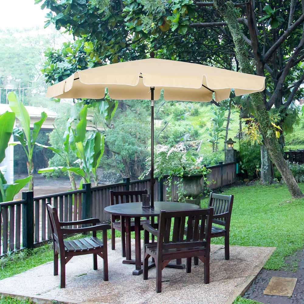 Premium Aluminium Tilting Sun Parasol - High Quality Rectangular Umbrella for Garden Patio - Free Shipping