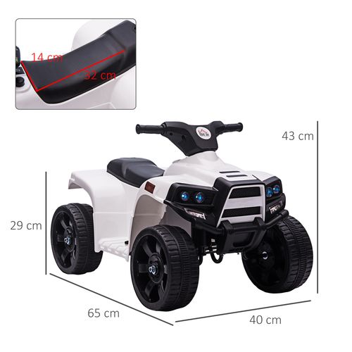 6 V Kids Ride on Cars Electric ATV for 18-36 months Toddlers Black䗧