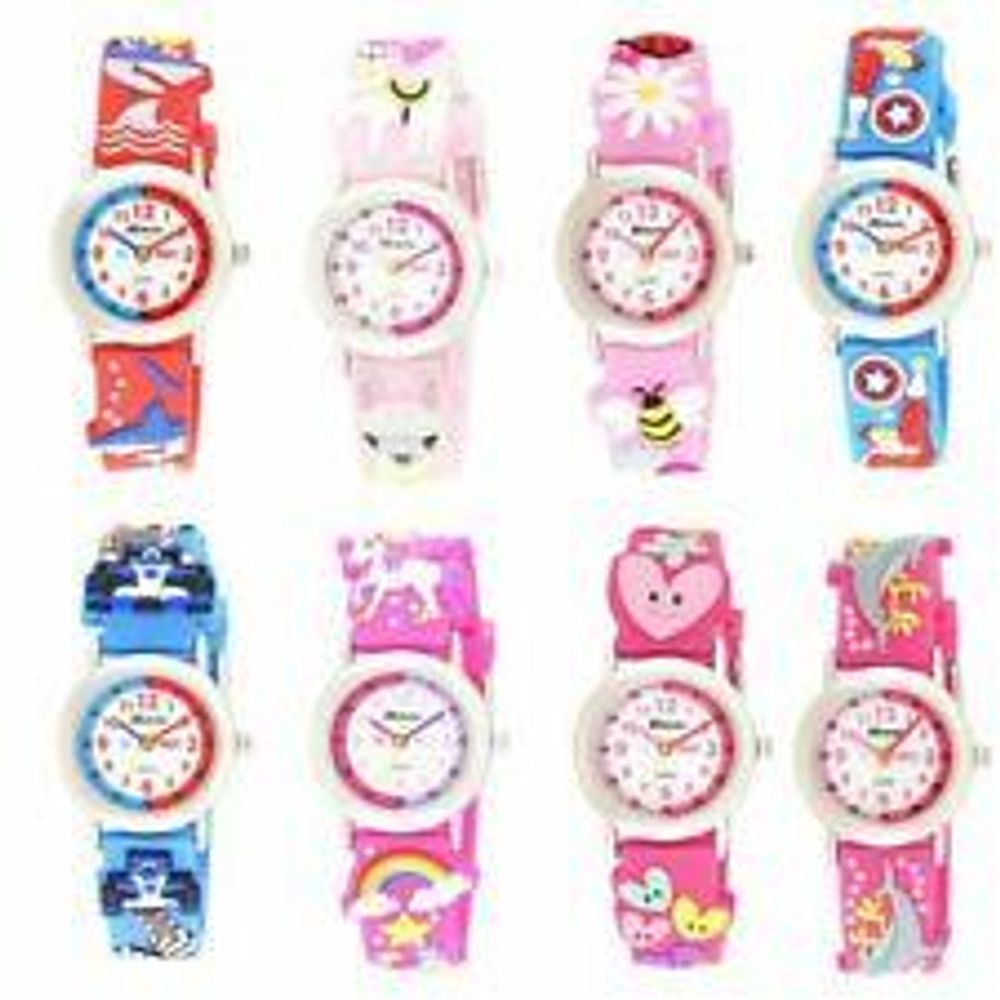 Ravel 3D Kid's Cartoon Time Teacher Watch Available Multicolour & Design Strap R1513
