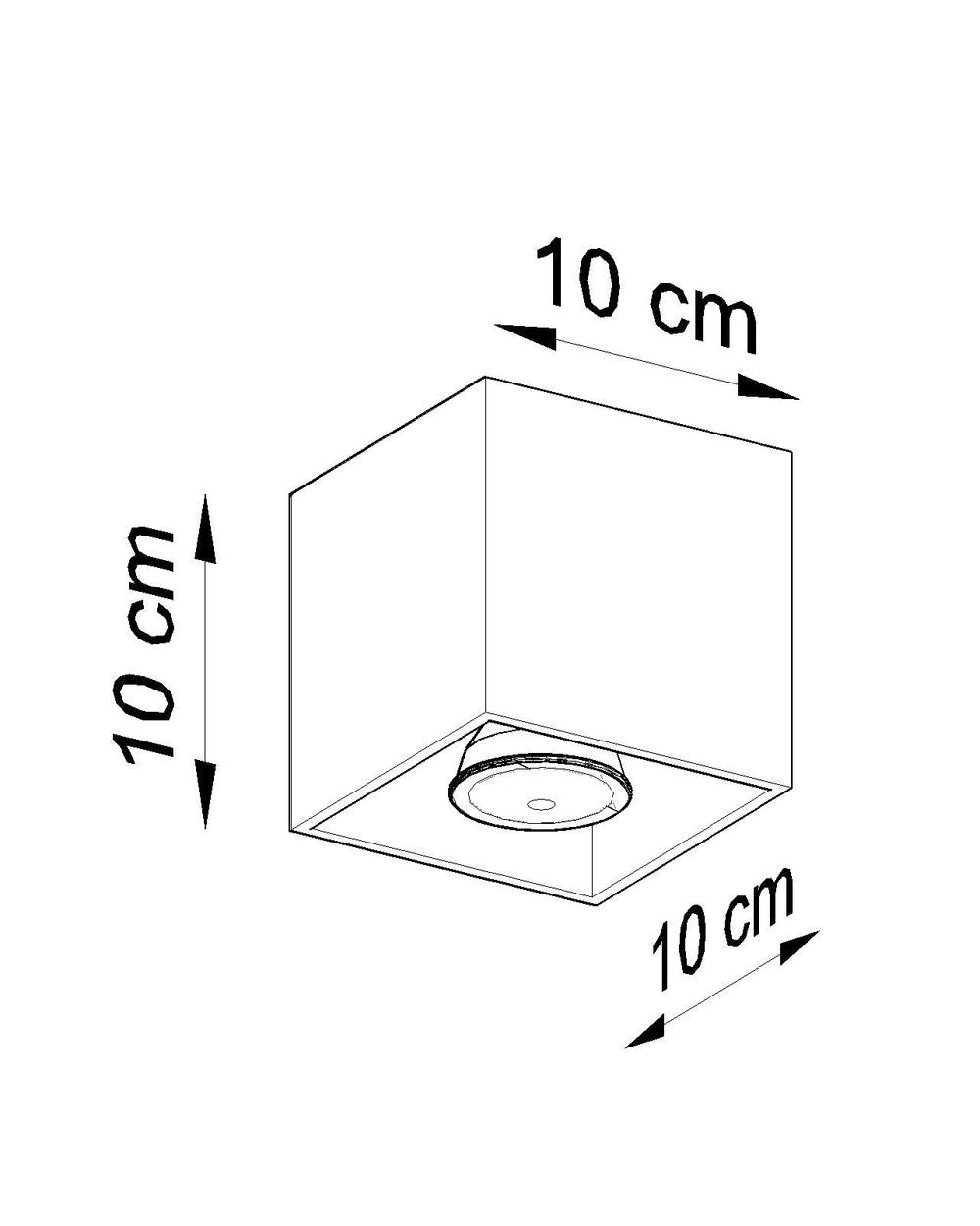 QUAD 1 Black Ceiling Lamp: Modern Loft Design LED GU10 - High Quality & Stylish Lighting Solution