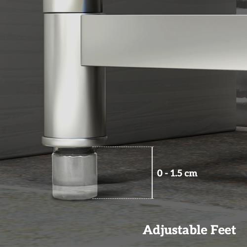 HOMCOM Stainless Steel Utility Sink with Cold and Hot Water Pipe