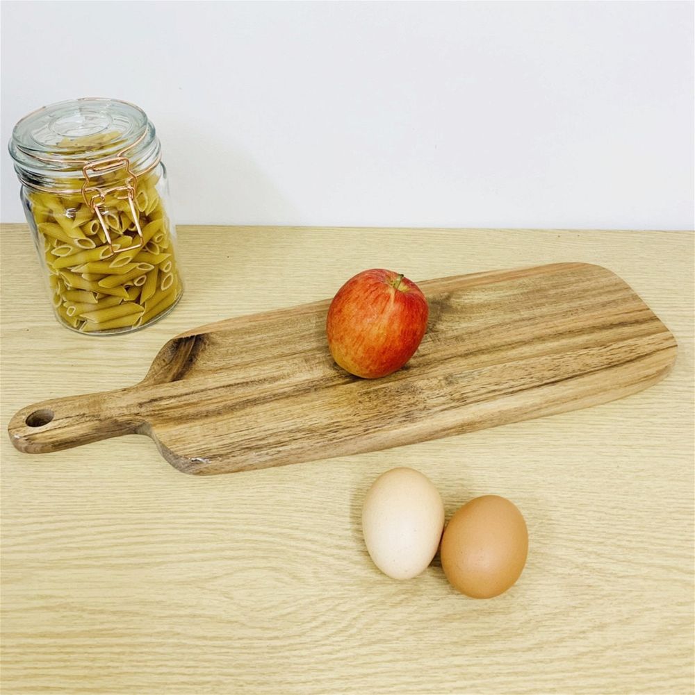 Premium Acacia Wood Serving Board - 45x14cm - Perfect for Cheese, Charcuterie, and More!