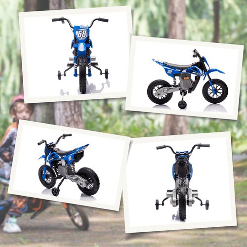 AIYAPLAY 12V Kids Electric Motorbike w/ Twist Grip Throttle, Music
