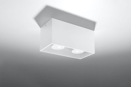 مصباح سقف QUAD أبيض بشكل مربع تصميم عصري (لوفت) LED GU10