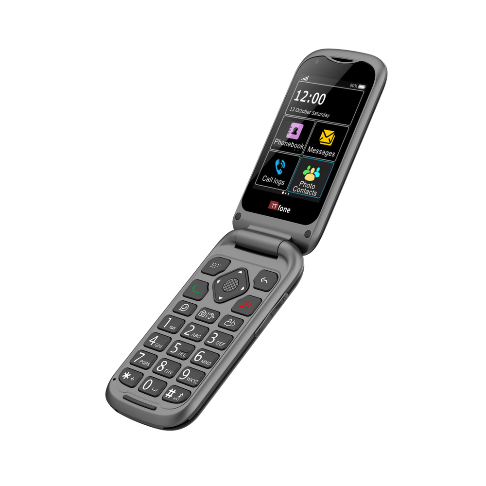 TT970 4G WhatsApp Flip Senior Big Button Mobile with Internet, Smarty SIM Card