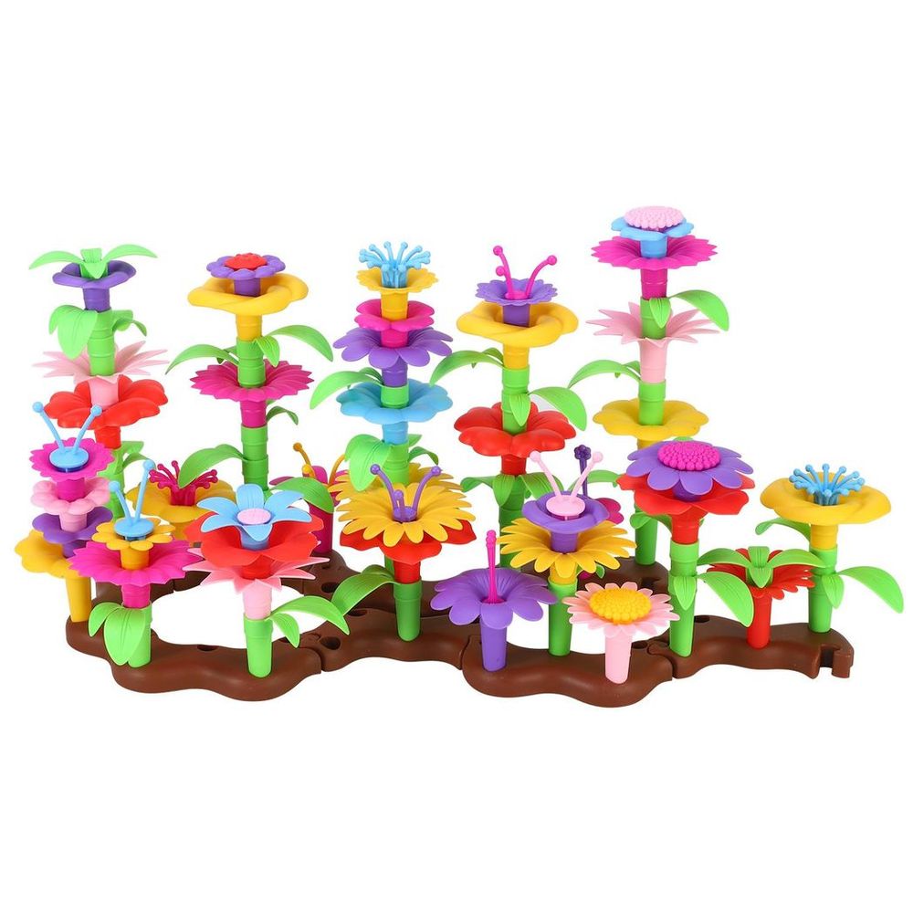 Colorful SOKA Flower Garden Building Set - High-Quality Interchangeable Pieces