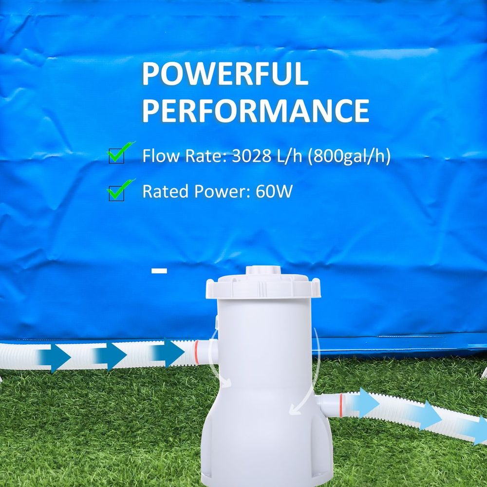 Swimming Pool Filter Pump with Cartridge for 13'-15' Above Ground Pools