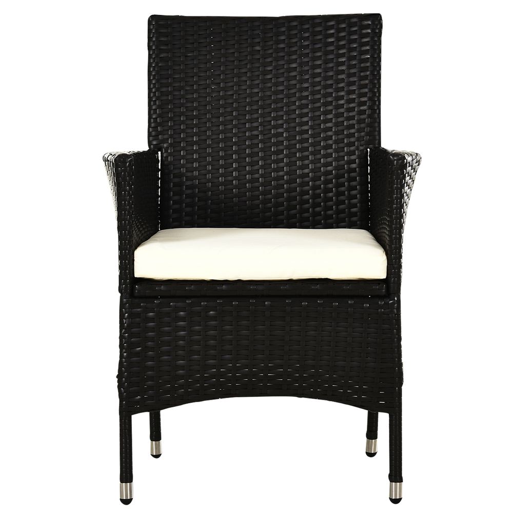 Outdoor Rattan Chair Set - 2PC Dark Coffee - Comfort & Style