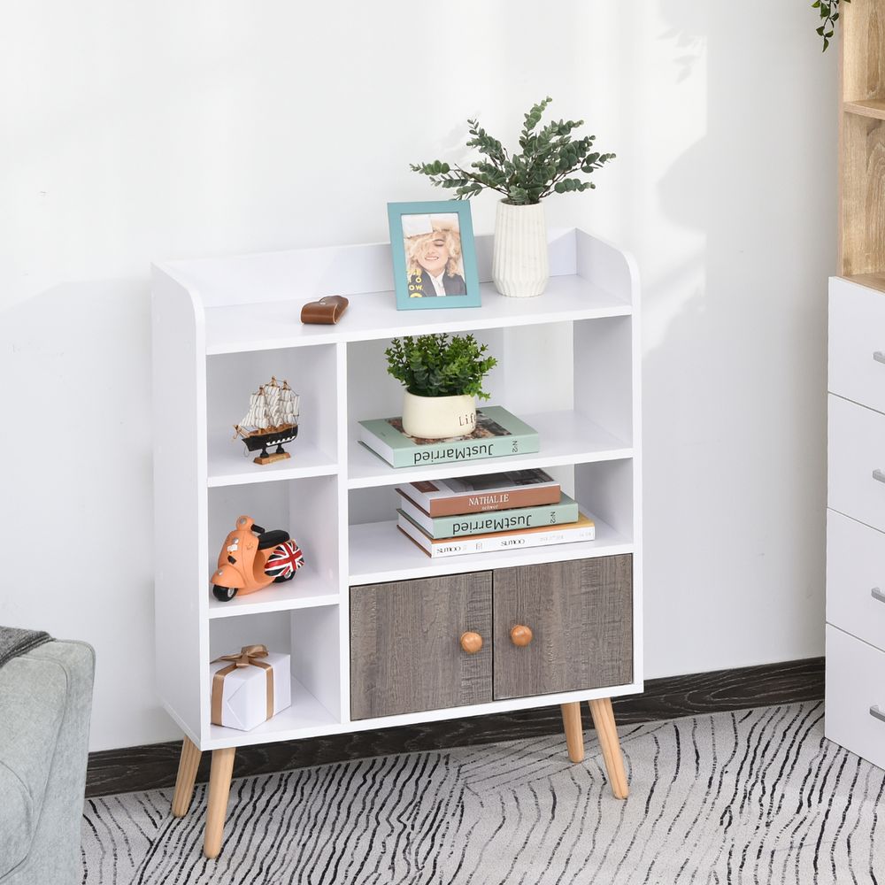 HOMCOM Particle Board Shelving - White/Brown