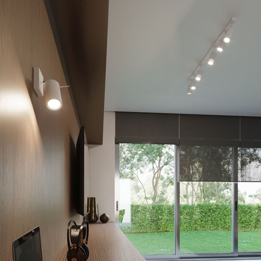 Premium Steel Ring Ceiling Lamp - Modern Design, GU10, High-Quality, Adjustable Spotlights