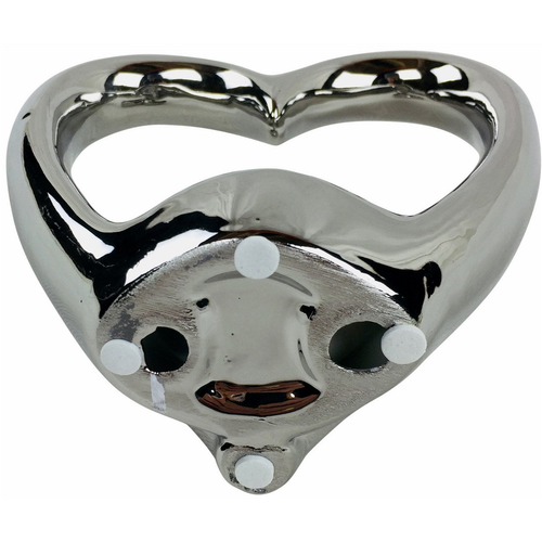 Silver Double Heart Tealight Holder