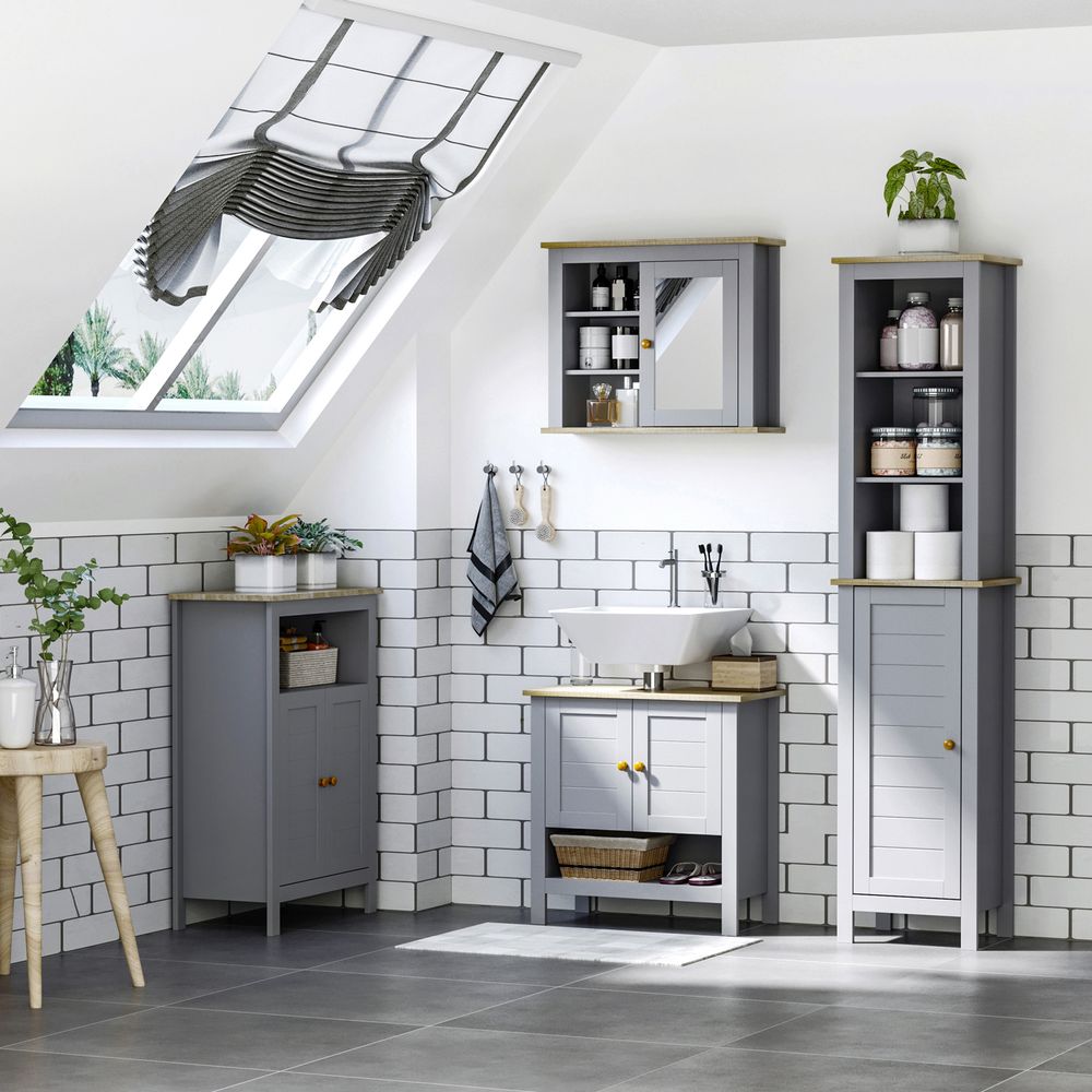 Elegant and Efficient Bathroom Under Sink Cabinet with Storage - Fits 60cm Basin