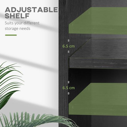 HOMCOM Bookshelf Display Storage Shelf with 2 Compartments for Study